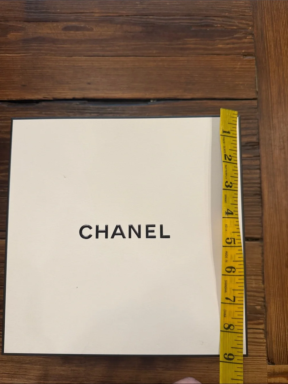 CHANEL White Box with Black Logo and Trim